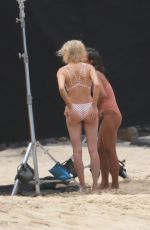HAILEY BALDWIN in Swimsuit on the Set of a Photoshoot at a Beach in Hawaii 05/31/2018