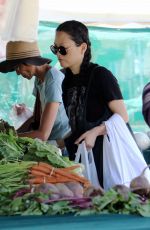 HANA MAE LEE Shopping at Farmers Market in Los Angeles 06/24/2018