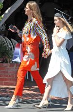 HEIDI KLUM and Daughter Leni out for Graduation Celebration Lunch in West Hollywood 06/08/2018