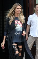HEIDI KLUM Leaves Her Hotel in New York 06/26/2018