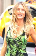 HEIDI KLUM Leaves Ofice in New York 06/25/2018