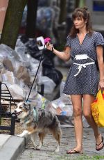 HELENA CHRISTENSEN Out with Her Dog in New York 06/19/2018