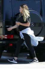HILARY DUFF at a Gas Station in Los Angeles 06/25/2018