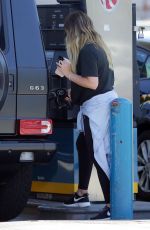 HILARY DUFF at a Gas Station in Los Angeles 06/25/2018