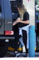 HILARY DUFF at a Gas Station in Los Angeles 06/25/2018