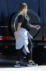HILARY DUFF at a Gas Station in Los Angeles 06/25/2018