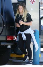HILARY DUFF at a Gas Station in Los Angeles 06/25/2018
