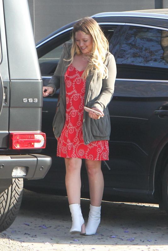 HILARY DUFF Heading to Iroha Sushi Restaurant in Los Angeles 06/08/2018