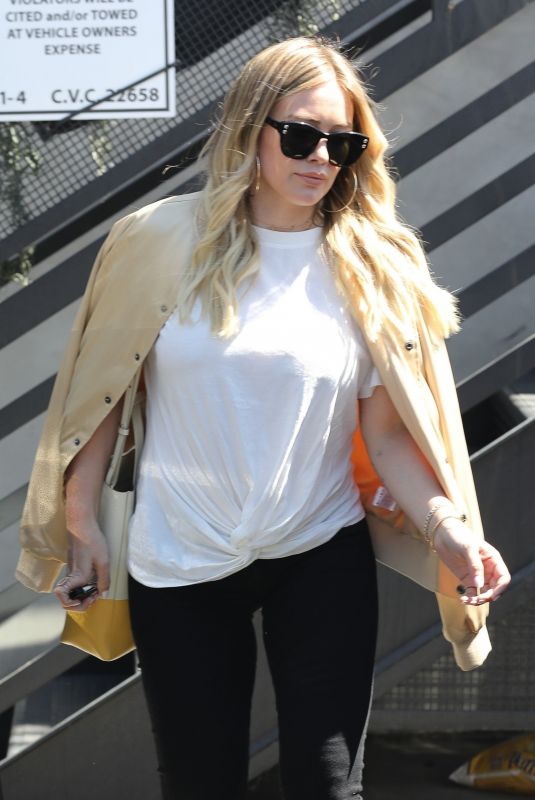 HILARY DUFF Leaves Nine Zero One Salon in Los Angeles 06/26/2018