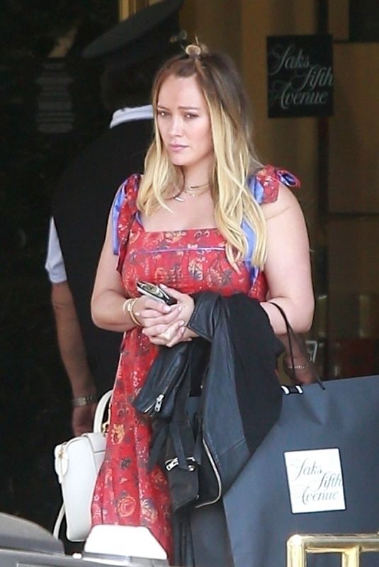 HILARY DUFF Out Shopping in Beverly Hills 06/07/2018