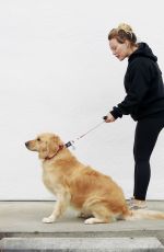 HILARY DUFF Out with Her Dog in Studio City 05/31/2018