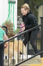 HILARY DUFF Out with Her Dog in Studio City 05/31/2018