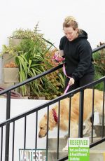 HILARY DUFF Out with Her Dog in Studio City 05/31/2018