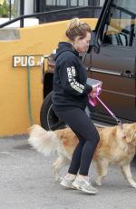 HILARY DUFF Out with Her Dog in Studio City 05/31/2018