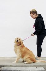 HILARY DUFF Out with Her Dog in Studio City 05/31/2018