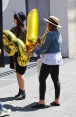 HILARY DUFF Picks up Balloons and Party Supplies at Bonjour Fete in Studio City 06/02/2018