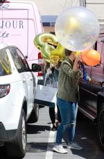 HILARY DUFF Picks up Balloons and Party Supplies at Bonjour Fete in Studio City 06/02/2018