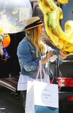 HILARY DUFF Picks up Balloons and Party Supplies at Bonjour Fete in Studio City 06/02/2018