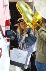 HILARY DUFF Picks up Balloons and Party Supplies at Bonjour Fete in Studio City 06/02/2018