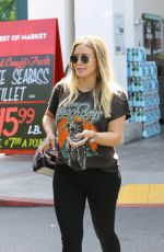 HILARY DUFF Shopping at Bristol Farms in Los Angeles 06/29/2018