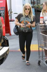 HILARY DUFF Shopping at Bristol Farms in Los Angeles 06/29/2018
