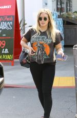 HILARY DUFF Shopping at Bristol Farms in Los Angeles 06/29/2018