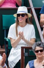 HILARY SWANK at 2018 French Open Tennis Tournament at Roland Garros 06/09/2018