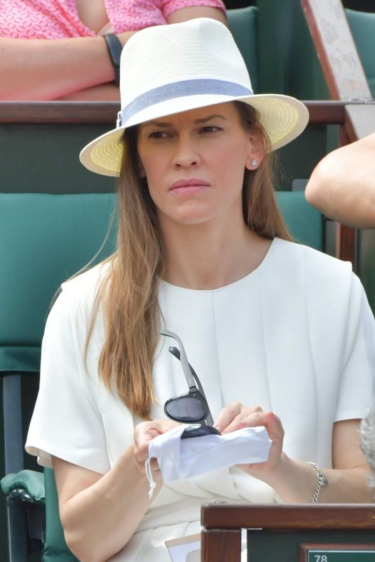 HILARY SWANK at 2018 French Open Tennis Tournament at Roland Garros 06/09/2018