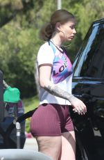 IGGY AZALEA in Tgiht Shorts at a Gas Station in Los Angeles 06/27/2018