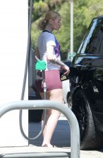 IGGY AZALEA in Tgiht Shorts at a Gas Station in Los Angeles 06/27/2018