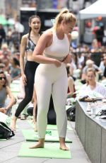 ISKRA LAWRENCE at Yoga Session at Times Square in New York 06/21/2018