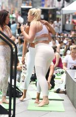 ISKRA LAWRENCE at Yoga Session at Times Square in New York 06/21/2018