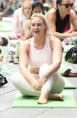 ISKRA LAWRENCE at Yoga Session at Times Square in New York 06/21/2018