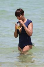 JACKIE CRUZ in Swimsuit on the Beach in Miami 06/17/2018