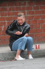 JAIME KING Takes a Cigarette Break at a Studio in Los Angeles 05/31/2018