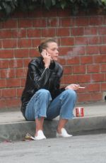 JAIME KING Takes a Cigarette Break at a Studio in Los Angeles 05/31/2018