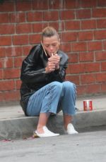JAIME KING Takes a Cigarette Break at a Studio in Los Angeles 05/31/2018