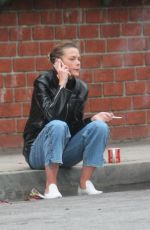JAIME KING Takes a Cigarette Break at a Studio in Los Angeles 05/31/2018