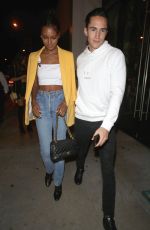JASMINE TOOKES Leaves Catch LA in West Hollywood 06/04/2018