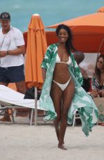 JAZZMA KENDRICK in Bikini on the Beach in Miami 06/29/2018