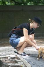 JENNIFER LAWRENCE in Denim Skirt Out in New York 06/25/2018