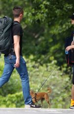 JENNIFER LAWRENCE Out wih Her Dog in Central Park in New York 06/10/2018