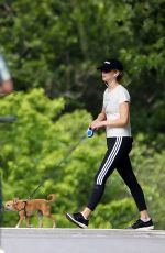 JENNIFER LAWRENCE Out wih Her Dog in Central Park in New York 06/10/2018