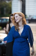 JESSICA CHASTAIN Leaves Shangri-la Hotel in Paris 06/18/2018