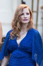 JESSICA CHASTAIN Leaves Shangri-la Hotel in Paris 06/18/2018