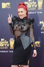 JUSTINA VALENTINE at 2018 MTV Movie and TV Awards in Santa Monica 06/16/2018