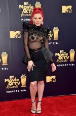 JUSTINA VALENTINE at 2018 MTV Movie and TV Awards in Santa Monica 06/16/2018