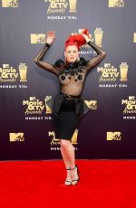 JUSTINA VALENTINE at 2018 MTV Movie and TV Awards in Santa Monica 06/16/2018