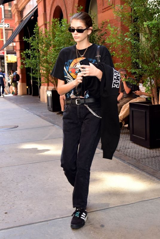 KAIA GERBER Leaves Her Hotel in New York 06/29/2018