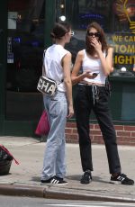 KAIA GERBER Out Shopping with a Friend in New York 06/02/2018